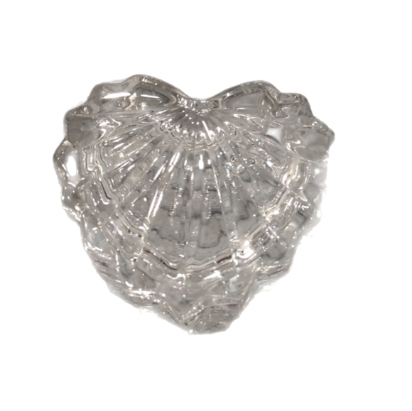 Other - VINTAGE Crystal Jewelry Box | Heart Shaped Trinket Box